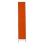 Jessan Ofis Single-Compartment Half-Door Locker Gray-Orange