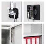 Jessan Ofis Cleaning Cabinet – Gray & Black - Image 3